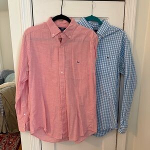 Vineyard Vines Pink and Blue Tucker Shirts